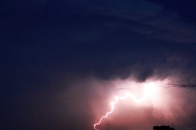 WATCH Silent lightning storm strikes the sky above Aberystwyth